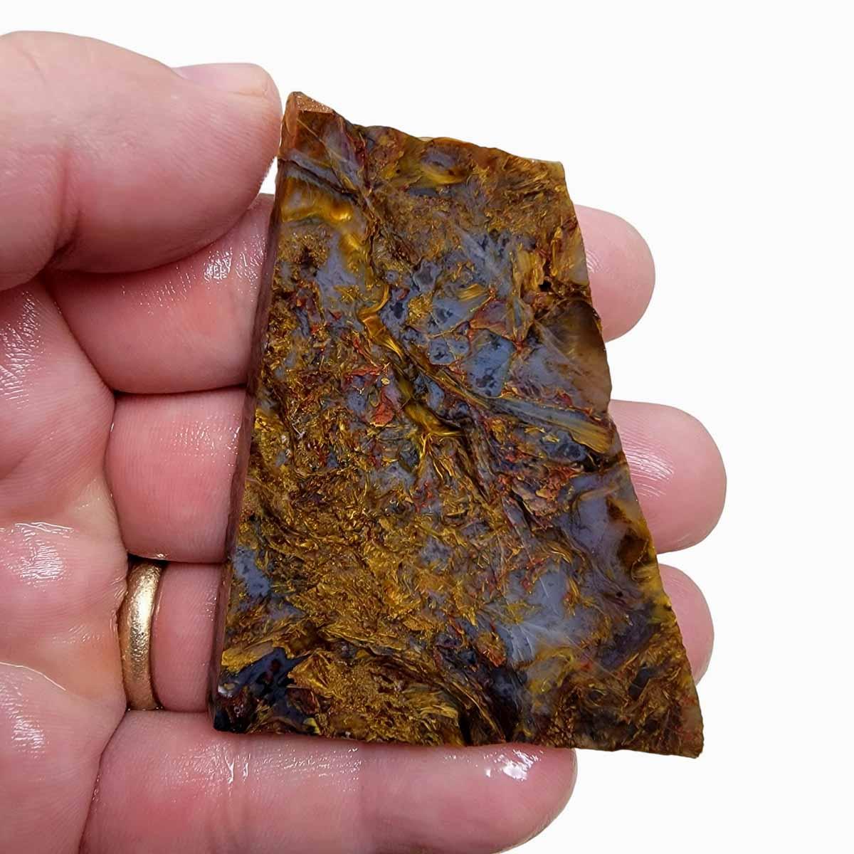 Chinese Pietersite Lapidary Stone Slab! Chatoyant Areas! - Lapidary Central