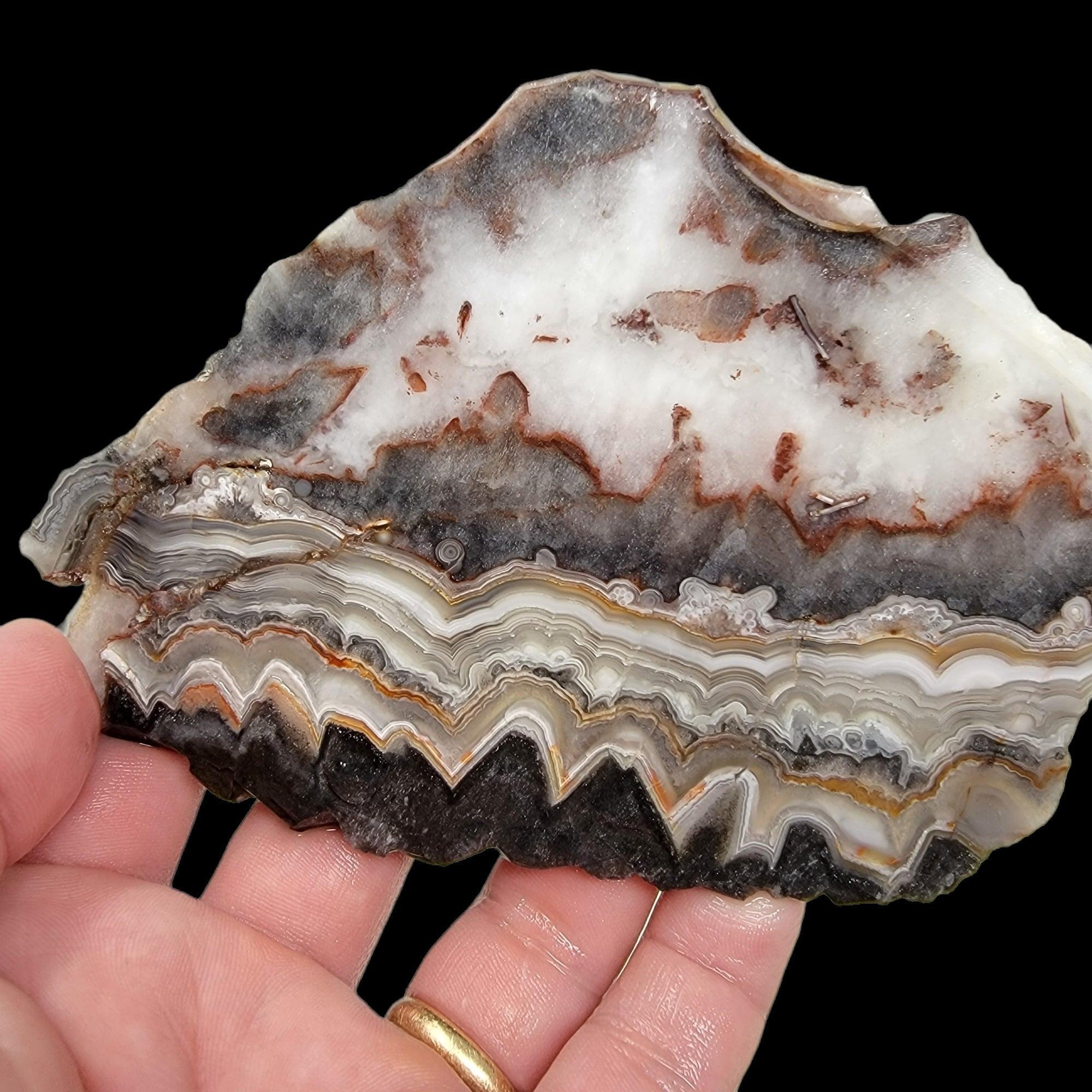 Old Vein Crazy Lace Agate Slab! Lapidary Stone Slab! - LapidaryCentral