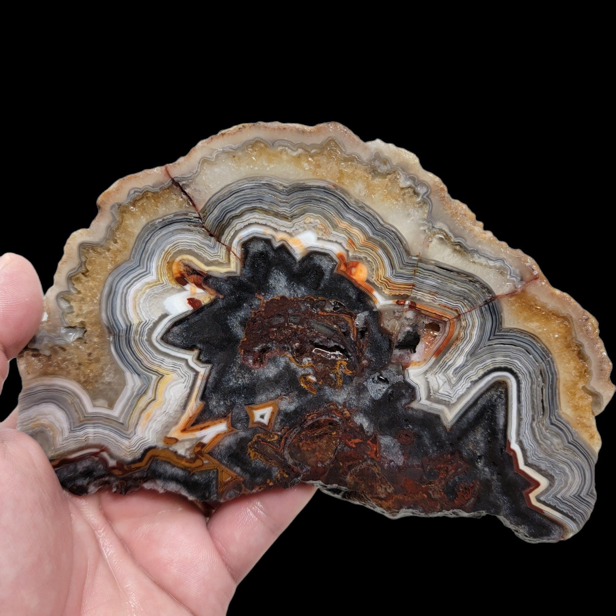 Old Vein Crazy Lace Agate Slab! Lapidary Stone Slab! - LapidaryCentral