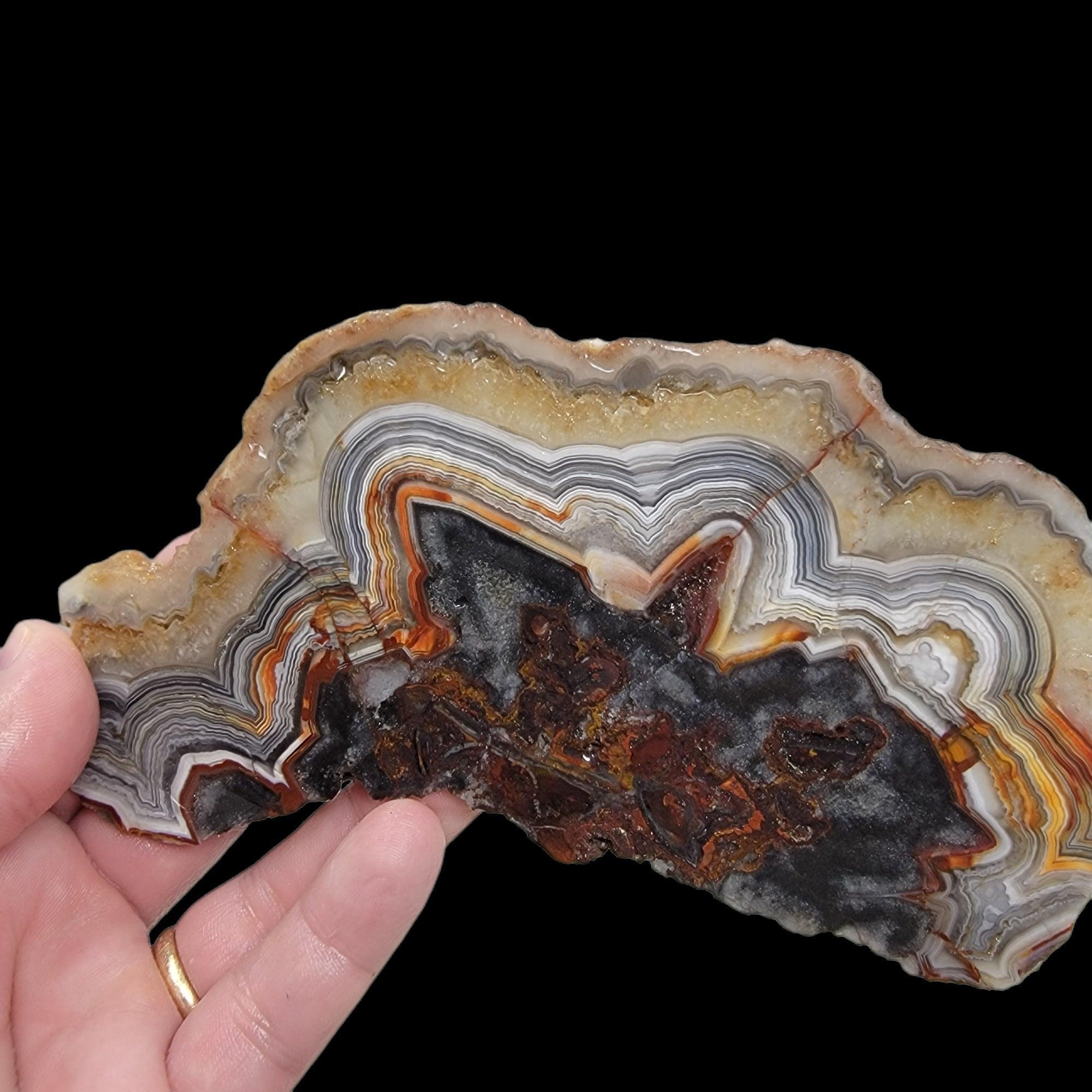 Old Vein Crazy Lace Agate Slab! Lapidary Stone Slab! - LapidaryCentral