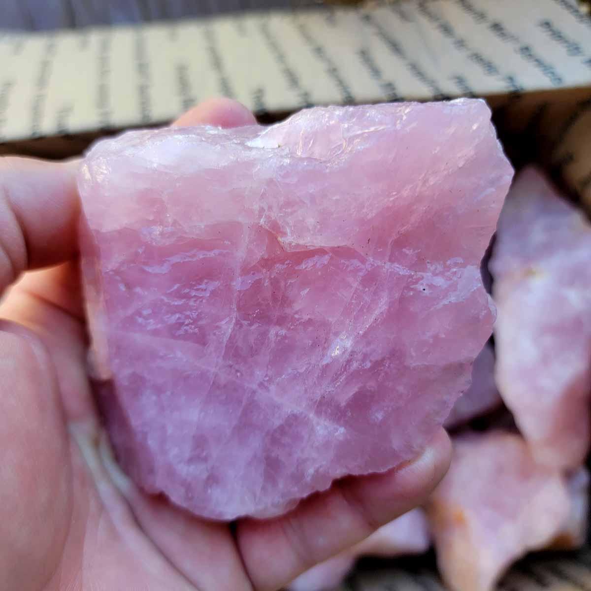 Rose Quartz Lapidary Cutting Rough Flatrate Box! - Lapidary Central