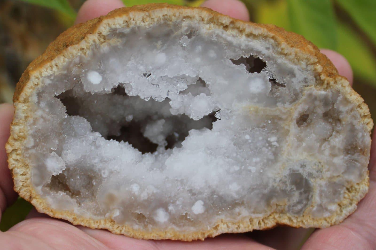 Cut moroccan geode half! stunning display! - LapidaryCentral