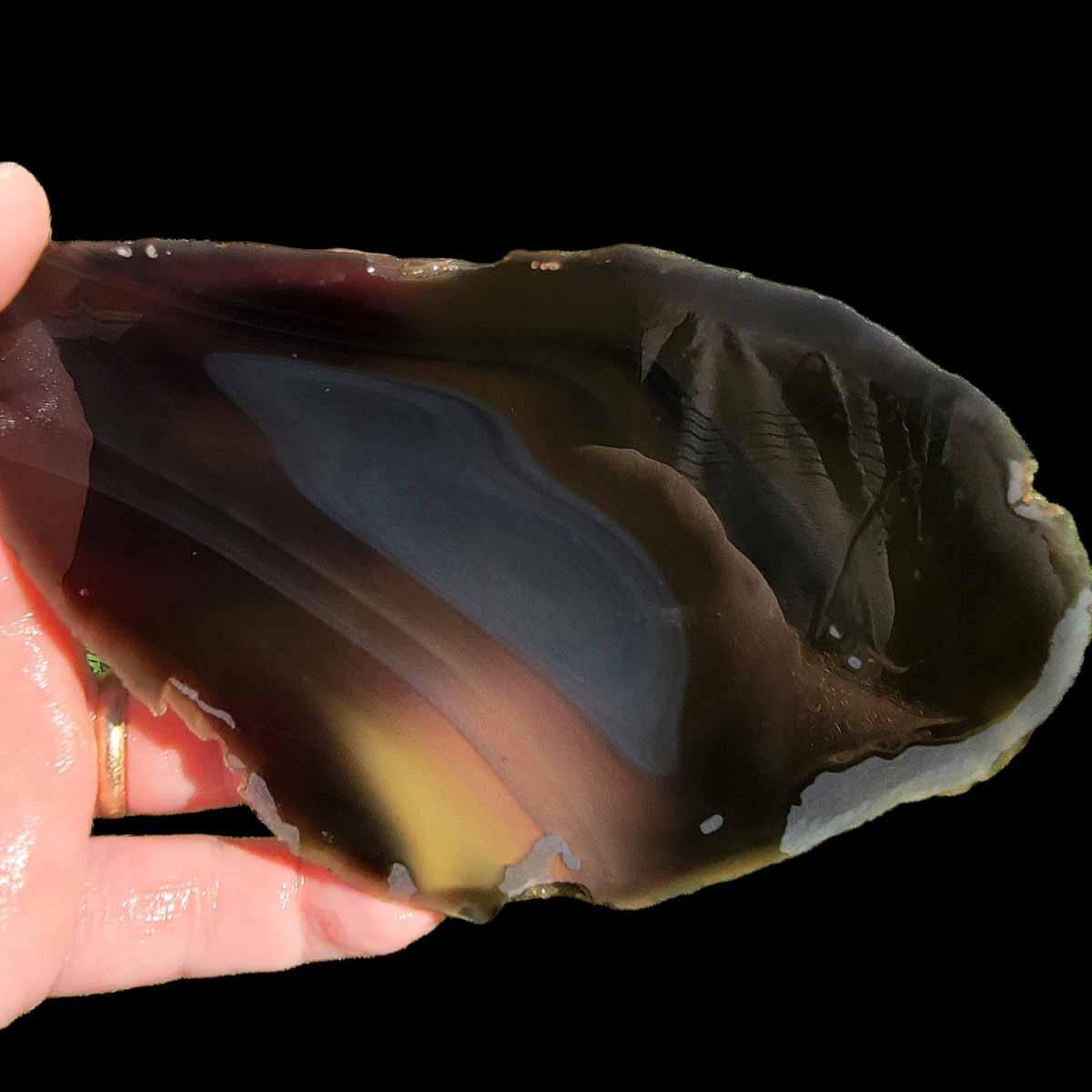 FIRE Davis Creek Rainbow Obsidian Slab! Lapidary Stone Slab!