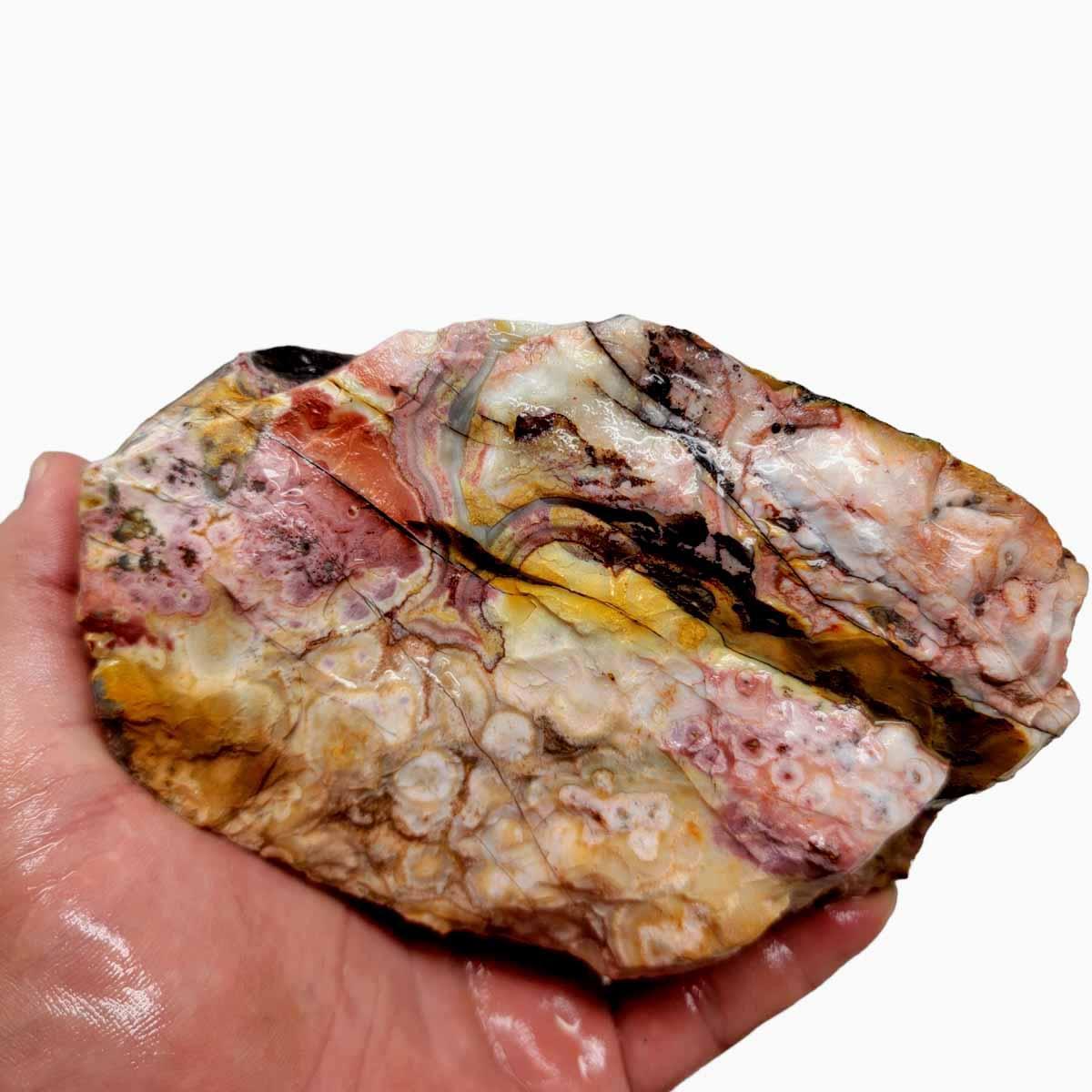 Flor de Durazno Flower of Peach Lace Agate Rough Chunk! - LapidaryCentral