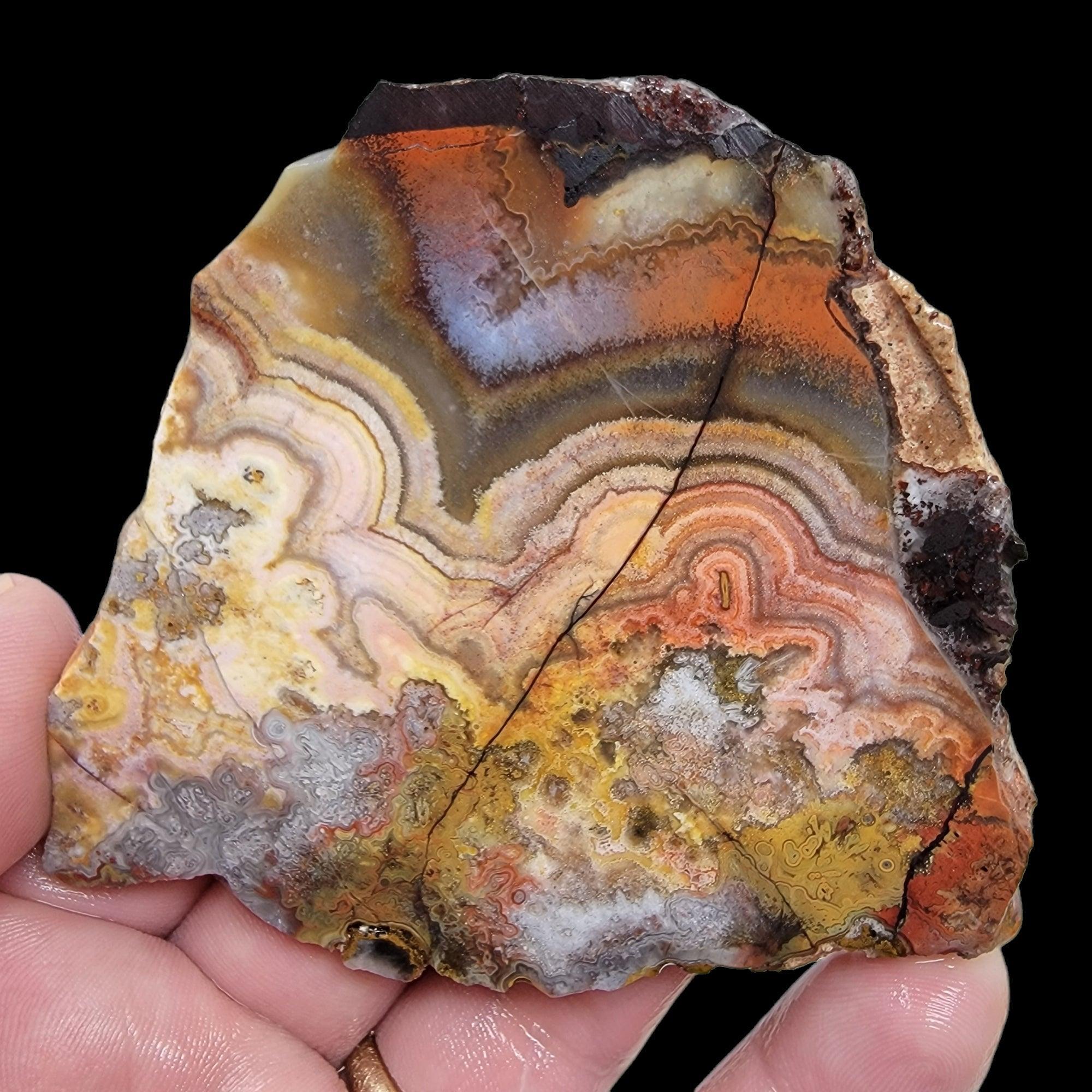 Flor de Durazno Flower of Peach Lace Agate Slab! Lapidary Stone Slab! - LapidaryCentral