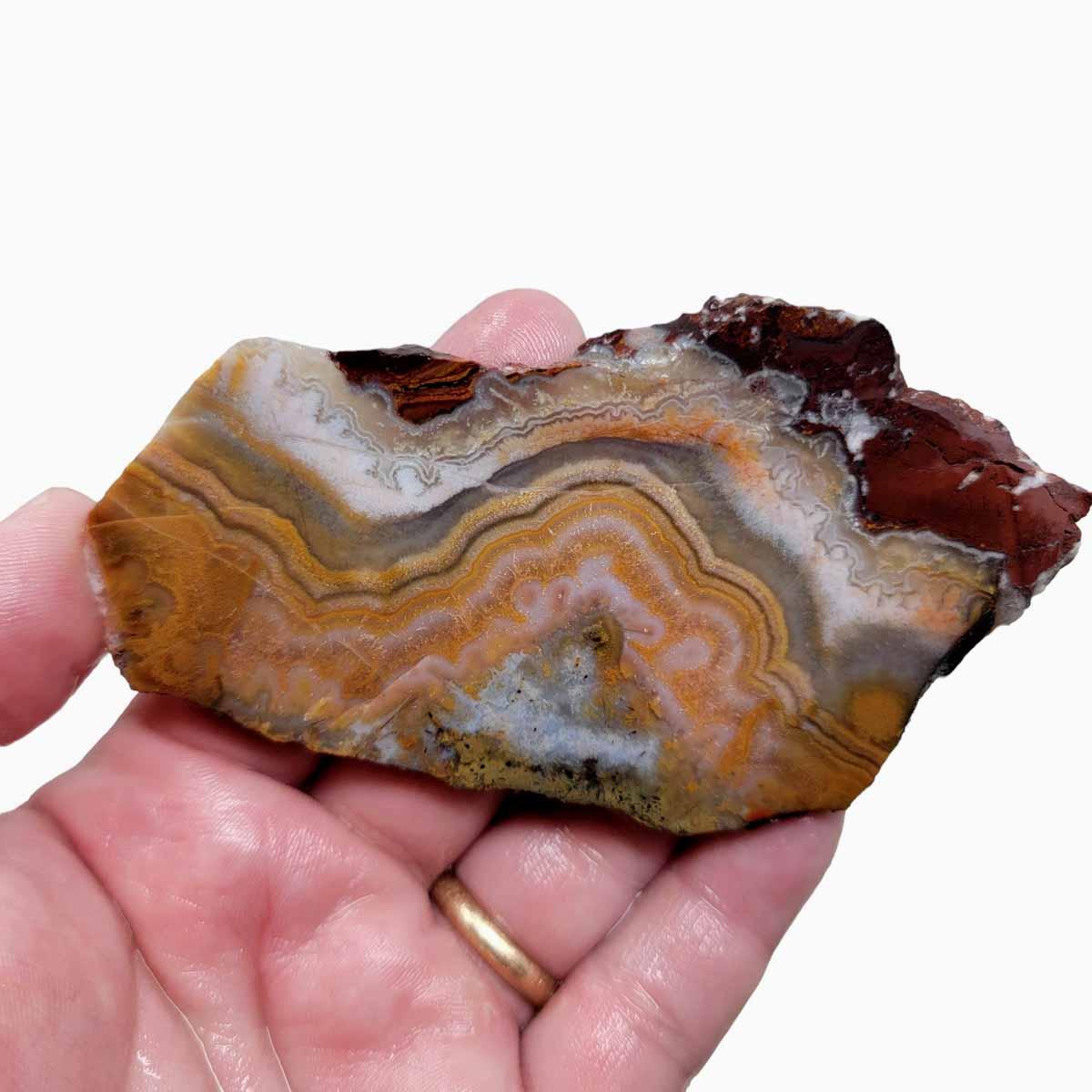 Flor de Durazno Flower of Peach Lace Agate Slab! Lapidary Stone Slab! - Lapidary Central