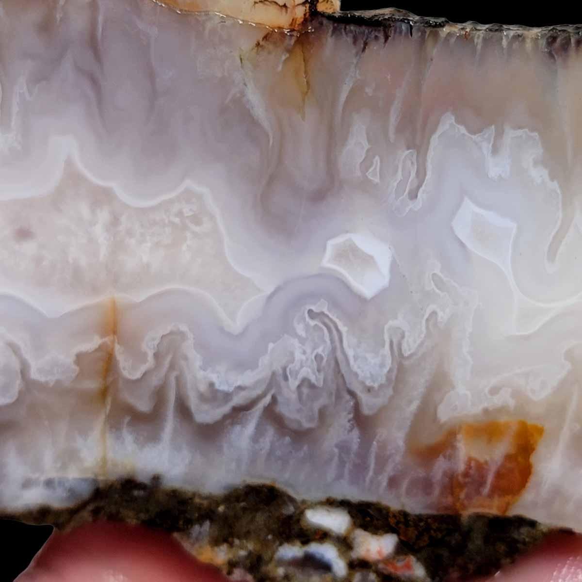Ghost Seam Agate Slab! Lapidary Stone Slab!