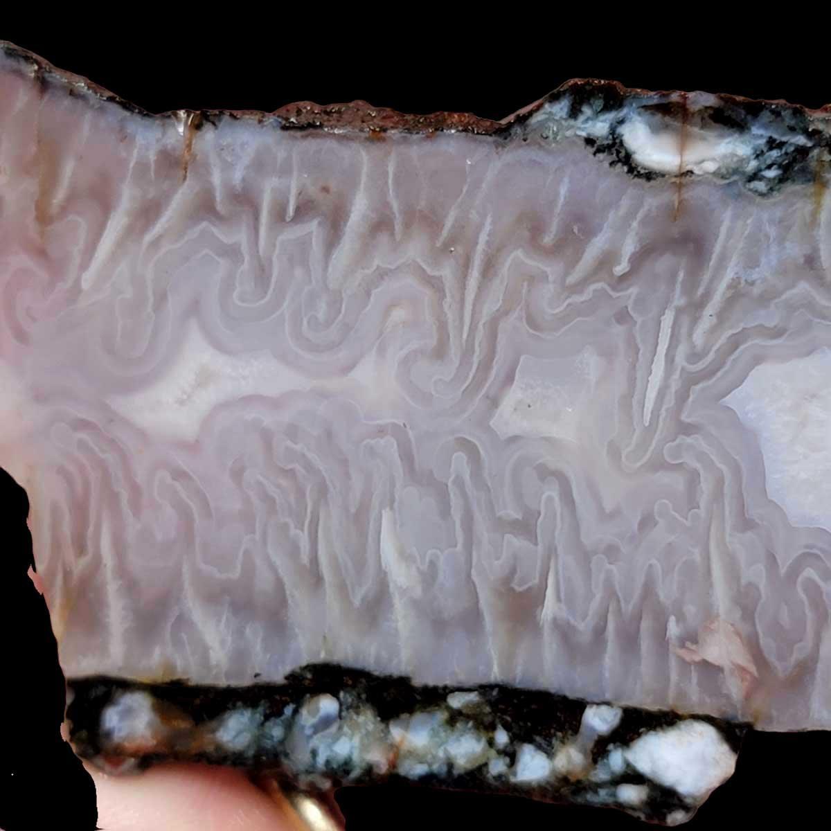Ghost Seam Agate Slab! Lapidary Stone Slab!