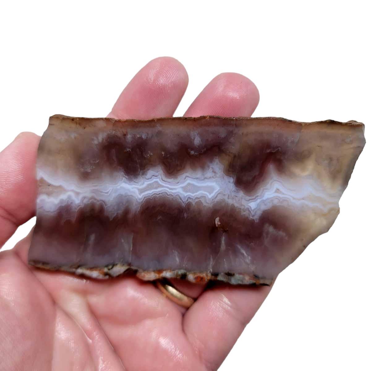 Ghost Seam Agate Slab! Lapidary Stone Slab! - Lapidary Central