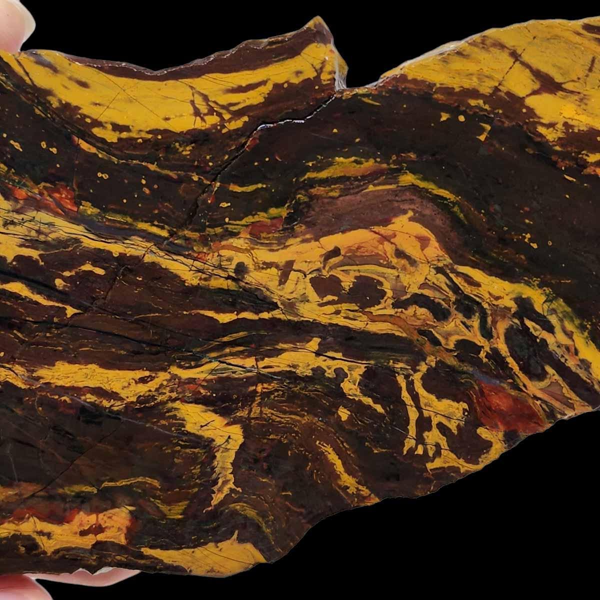 Gold Stripe Kaleidoscope Jasper Slab! Lapidary Stone Slab! - LapidaryCentral