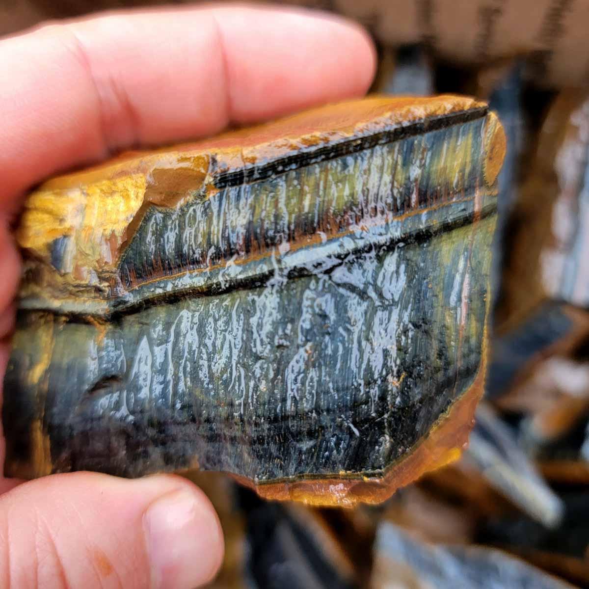 Hawkeye Tiger-Eye Trimmer Rough Batch! - LapidaryCentral