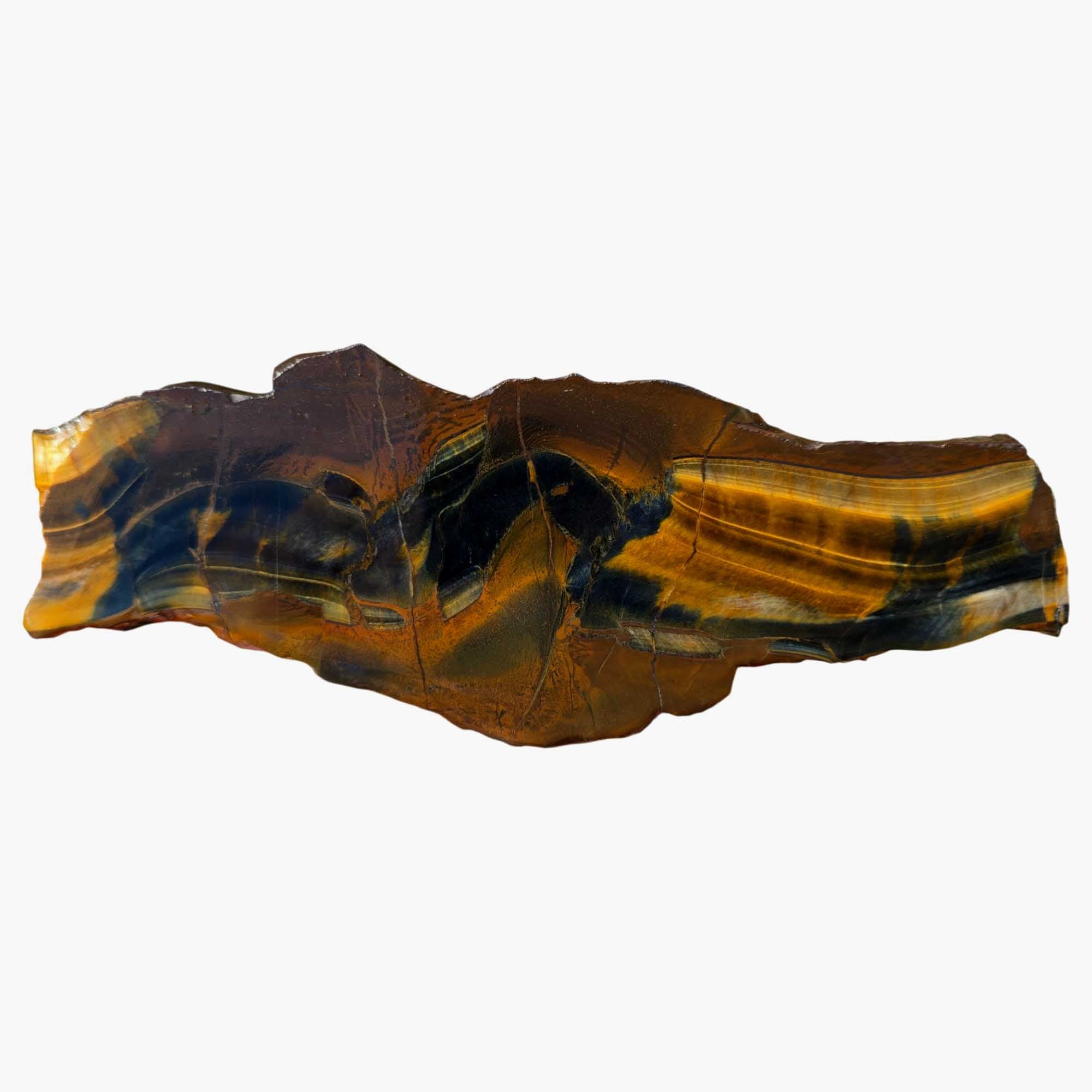 Hawkeye Tiger Eye Slab – Blue Golden Hematite Jasper – 164mm Flash