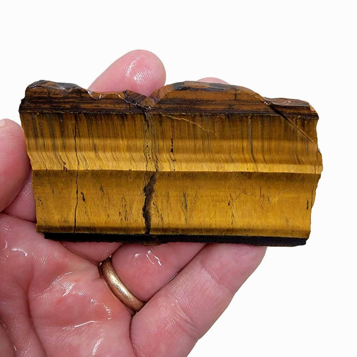 Golden Tiger Eye Slab! Lapidary Stone Slab! - Lapidary Central