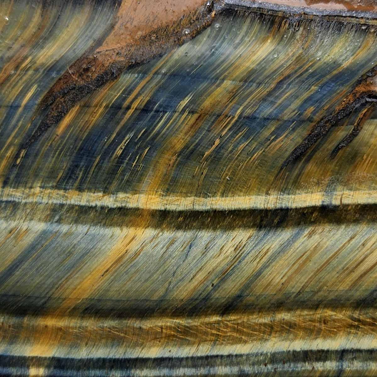 Hawkeye TigerEye Slab! Lapidary Stone Slab! - LapidaryCentral