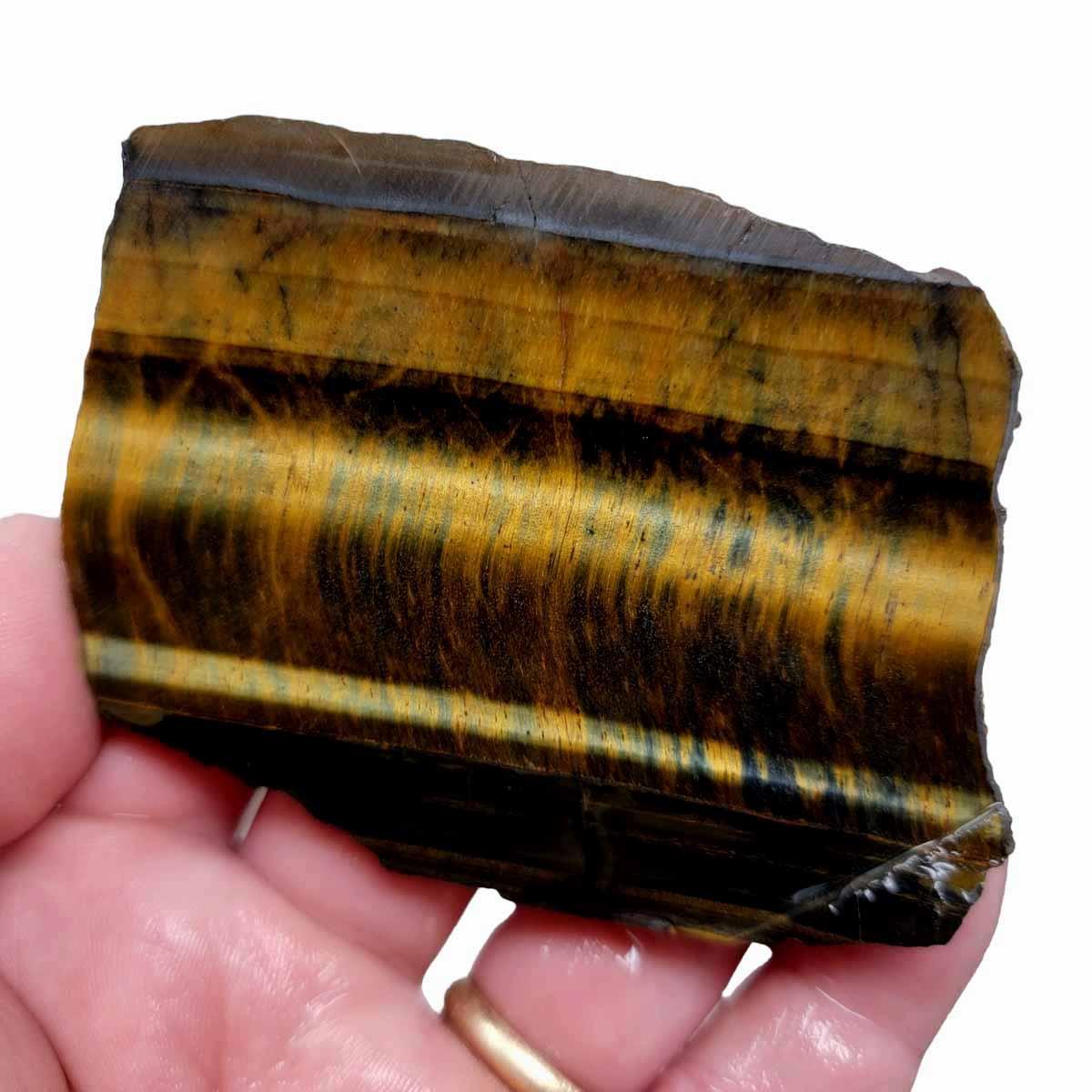 Hawkeye TigerEye Slab! Lapidary Stone Slab! - LapidaryCentral