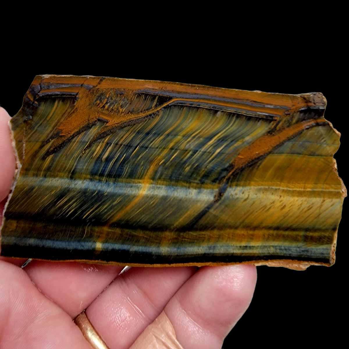 Hawkeye TigerEye Slab! Lapidary Stone Slab! - LapidaryCentral