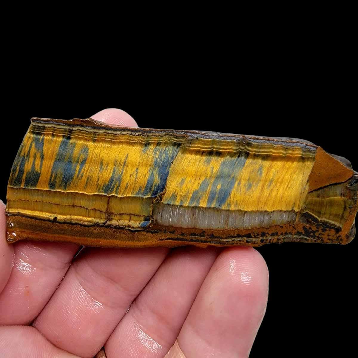 Hawkeye TigerEye Slab! Lapidary Stone Slab! - LapidaryCentral