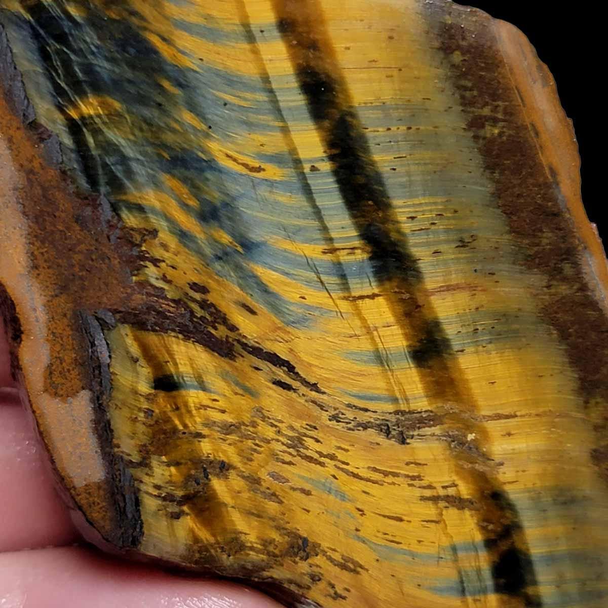 Hawkeye TigerEye Slab! Lapidary Stone Slab! - LapidaryCentral