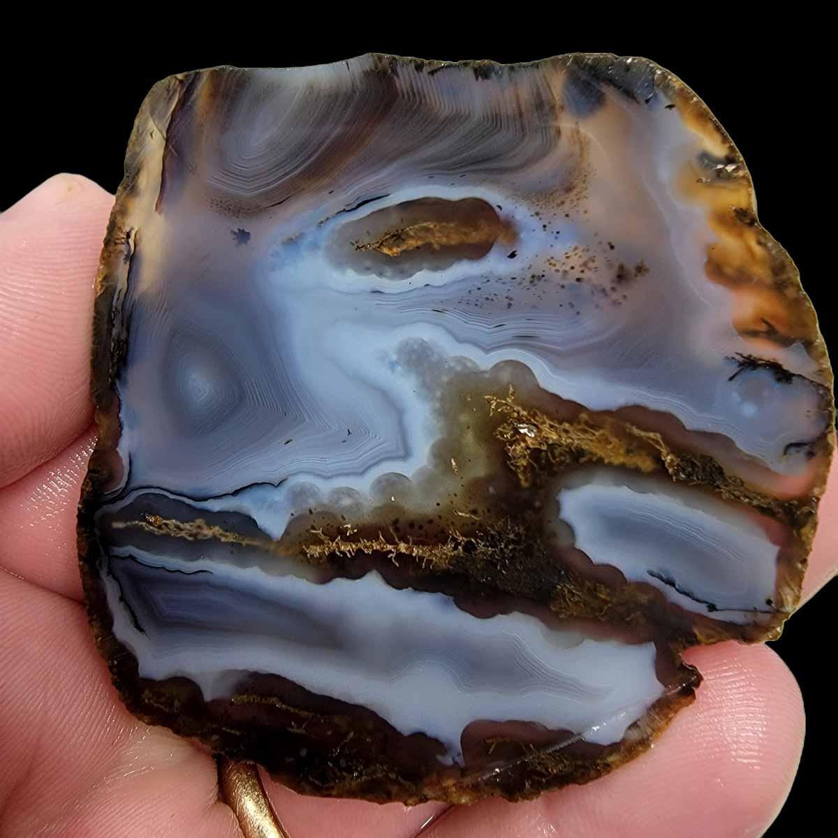 India BlackSkin Agate Slab! Lapidary Stone Slab! - LapidaryCentral