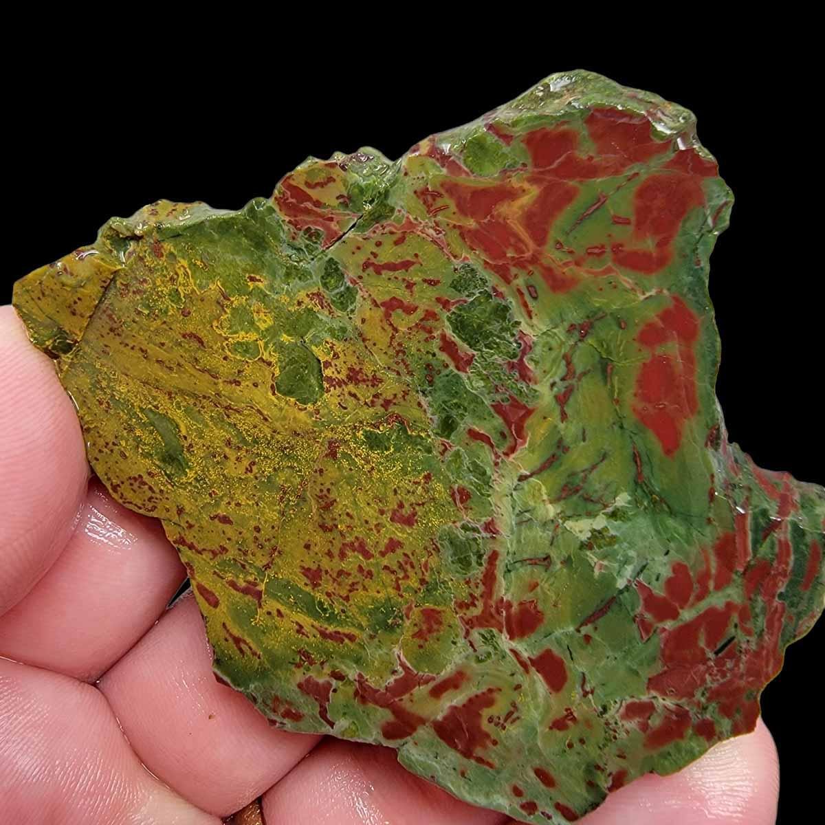 Christmas Tree Kaleidoscope Jasper Slab! Lapidary Stone Slab! - LapidaryCentral