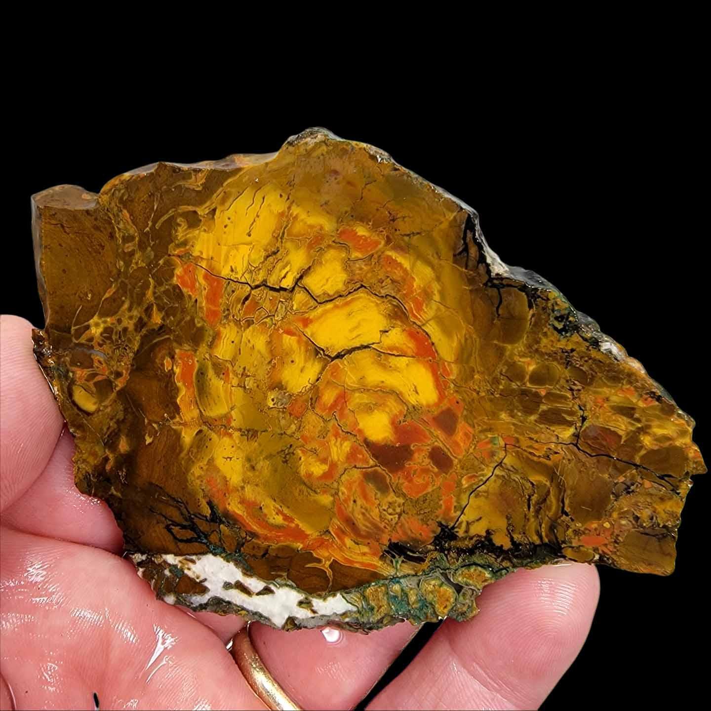 Floating Orb Kaleidoscope Jasper Slab! Lapidary Stone Slab! - LapidaryCentral