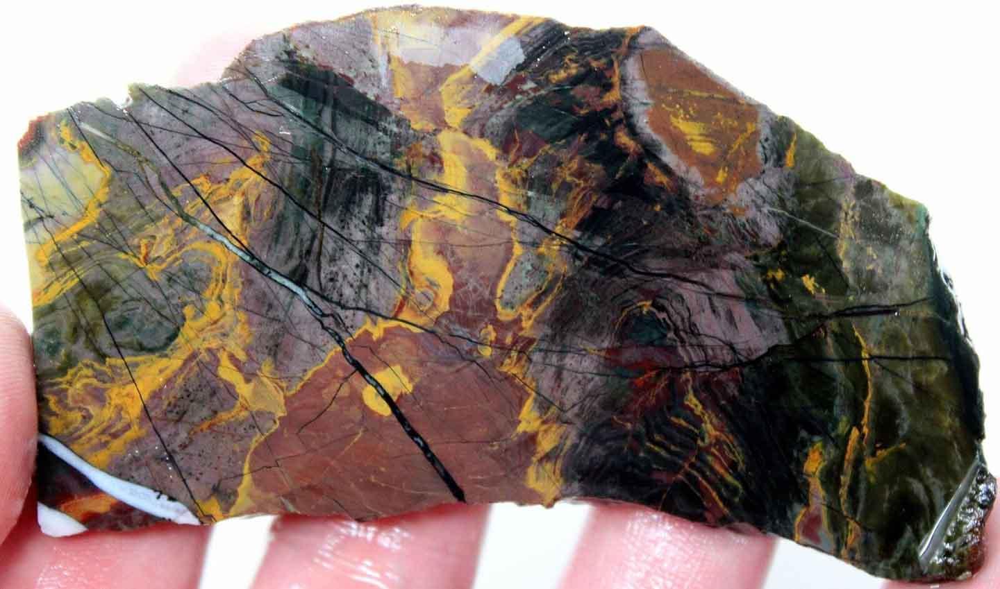 Kaleidoscope Jasper Slab! Lapidary Stone Slab! Collectors Piece! - LapidaryCentral