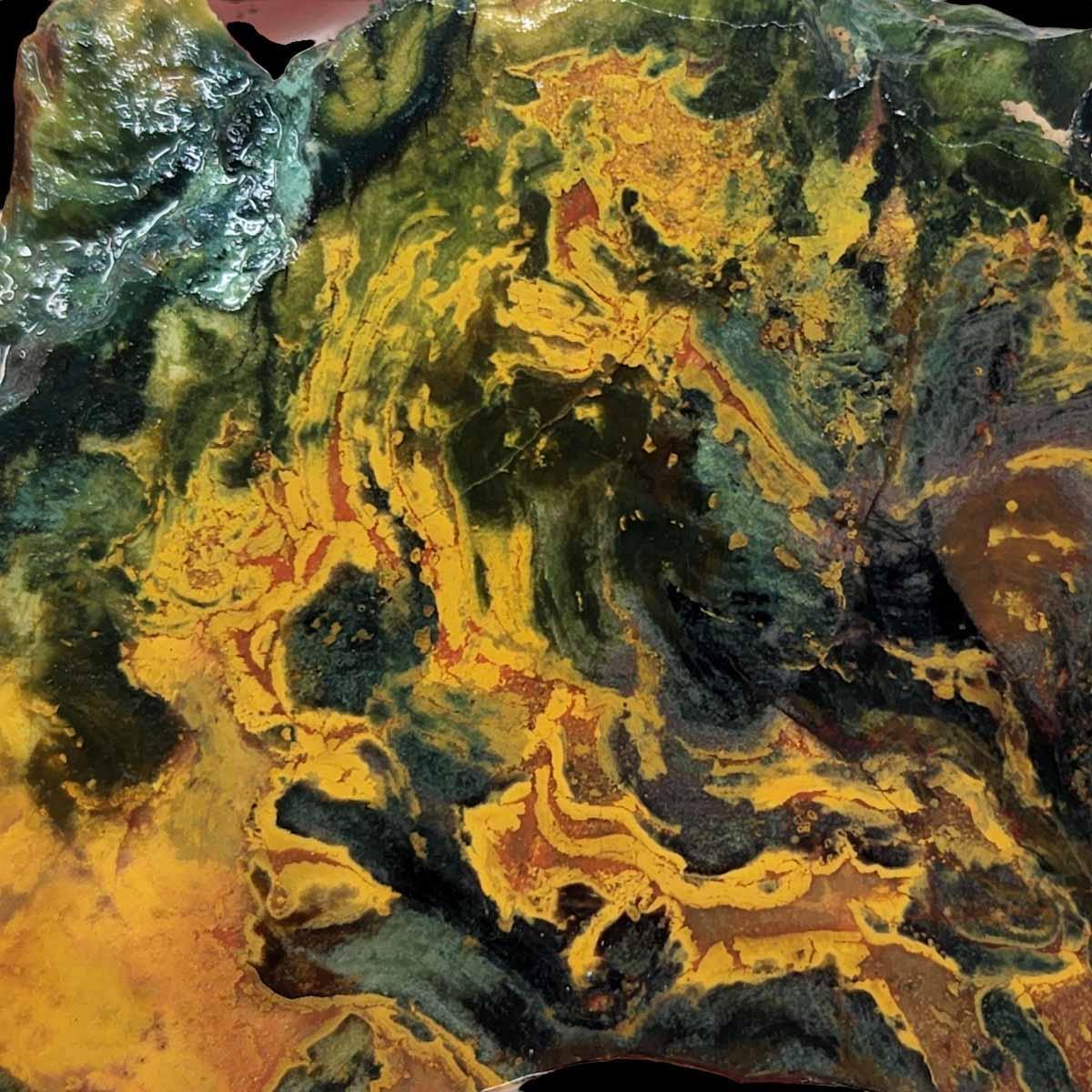 Psychedelic Kaleidoscope Jasper Slab! Lapidary Stone Slab! - LapidaryCentral
