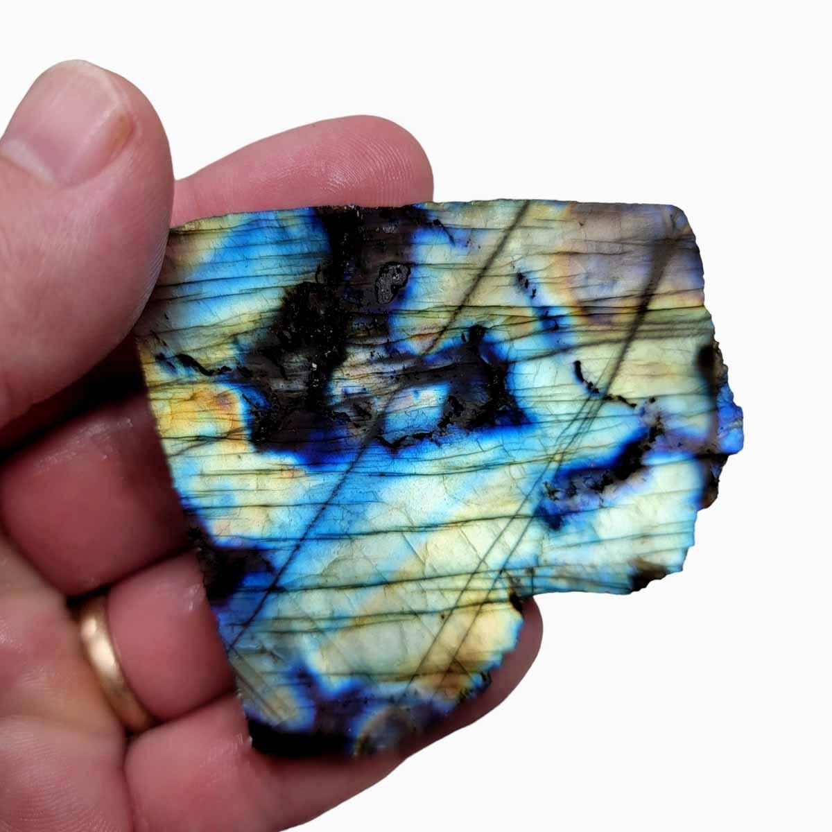 High Flash Labradorite Slab! Lapidary Stone Slab! - LapidaryCentral