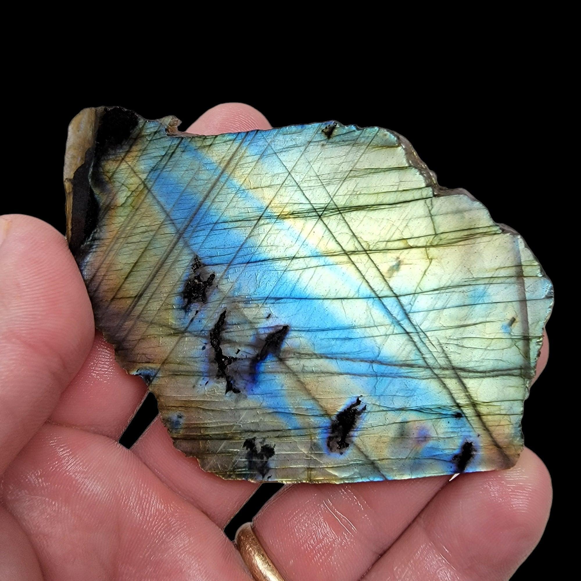High Flash Labradorite Slab! Lapidary Stone Slab! - LapidaryCentral