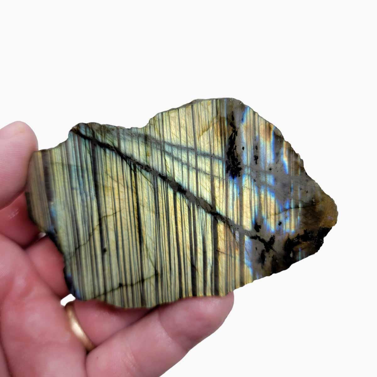 High Flash Labradorite Slab! Lapidary Stone Slab! - LapidaryCentral