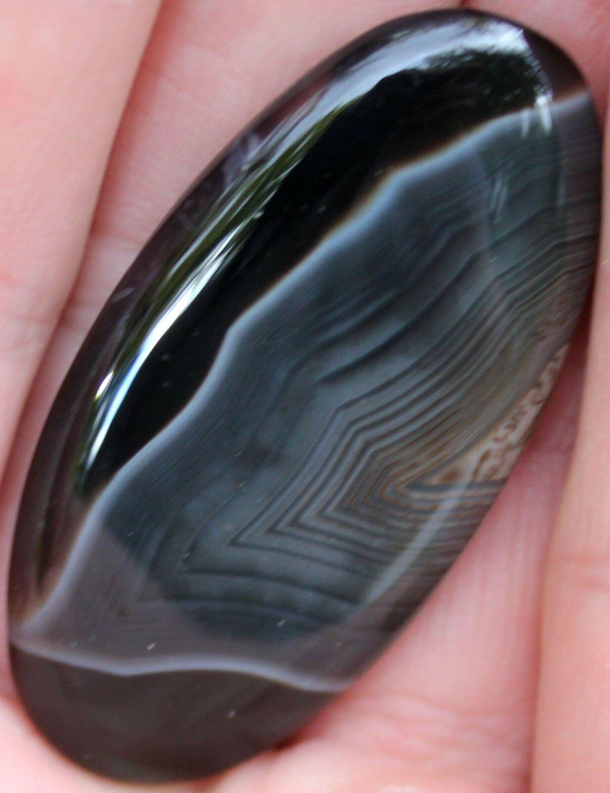 Mystery Dark Blue Fortified Agate Cabochon! - LapidaryCentral