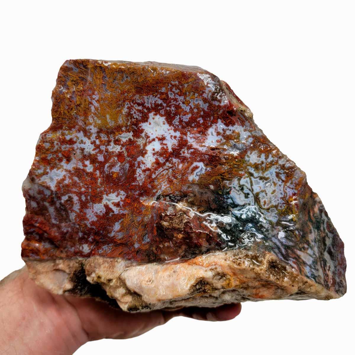 Old Stock Red Lightning Agate Rough Chunk! - LapidaryCentral