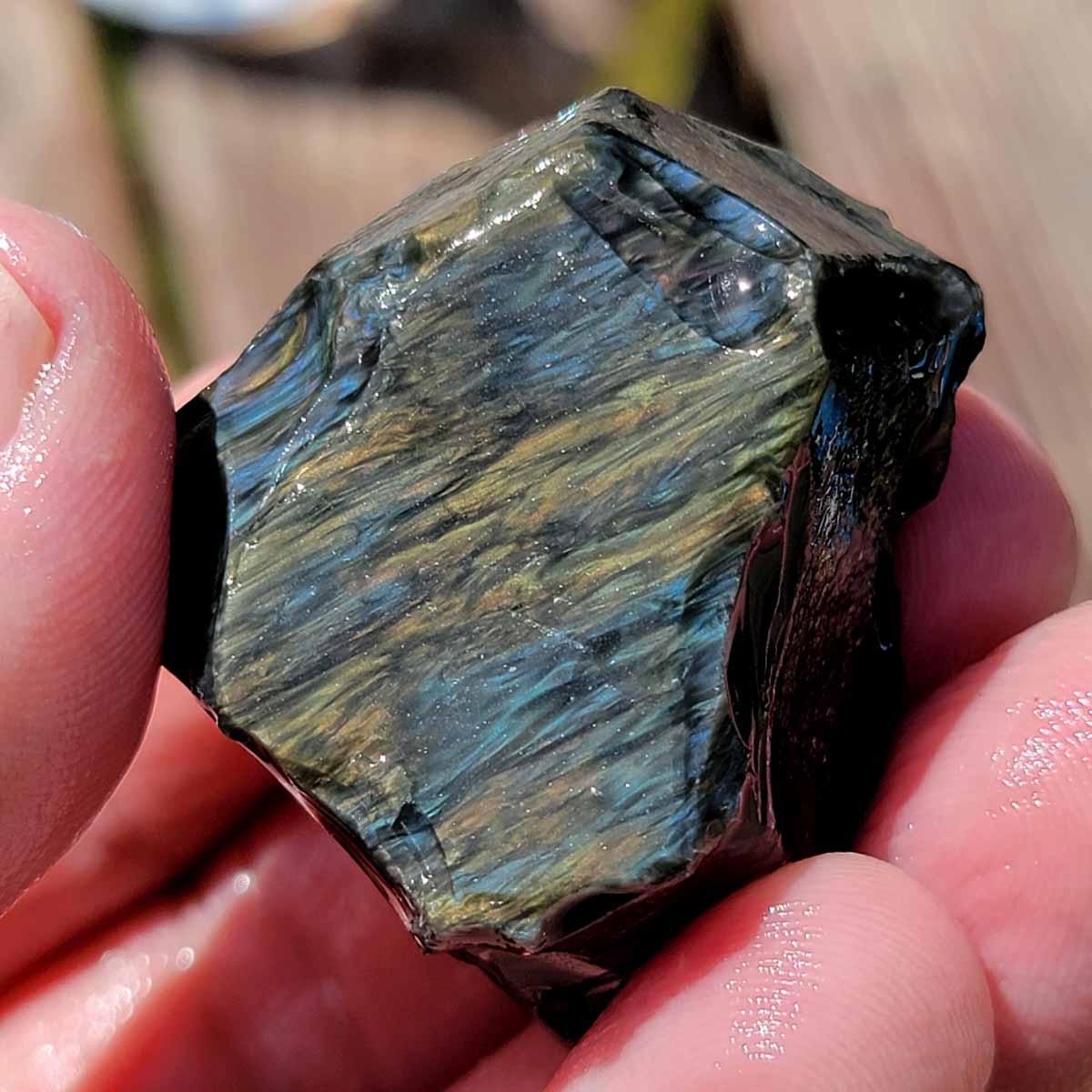 Spectacular Velvet Obsidian Rough Flatrate! - Lapidary Central