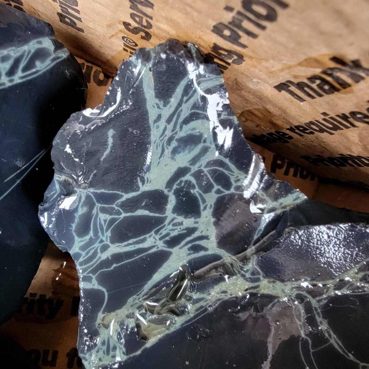Mexican Spiderweb Obsidian Rough Flatrate! - LapidaryCentral