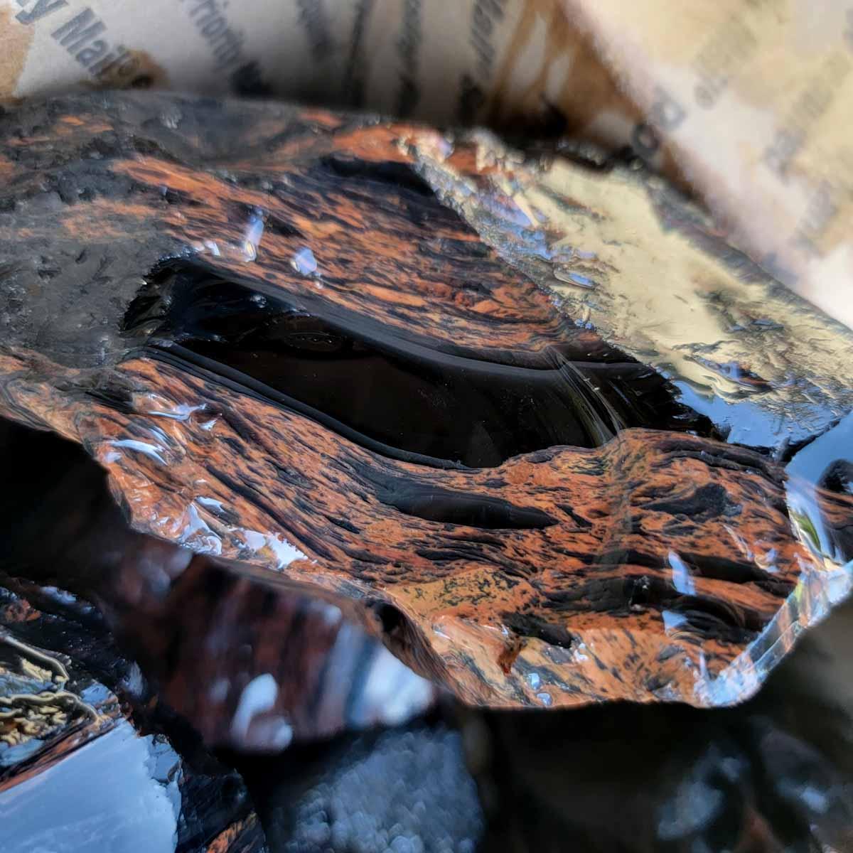 Tri-Flow Mix Old Stock Oregon Obsidian Rough Flatrate! - Lapidary Central