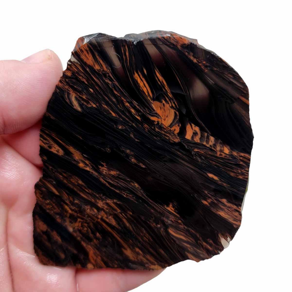 Tri-Flow Mahogany Obsidian Slab! Lapidary Stone Slab! - LapidaryCentral
