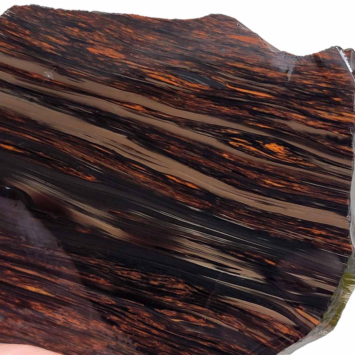 Tri-Flow Mahogany Obsidian Slab! Lapidary Stone Slab! - LapidaryCentral