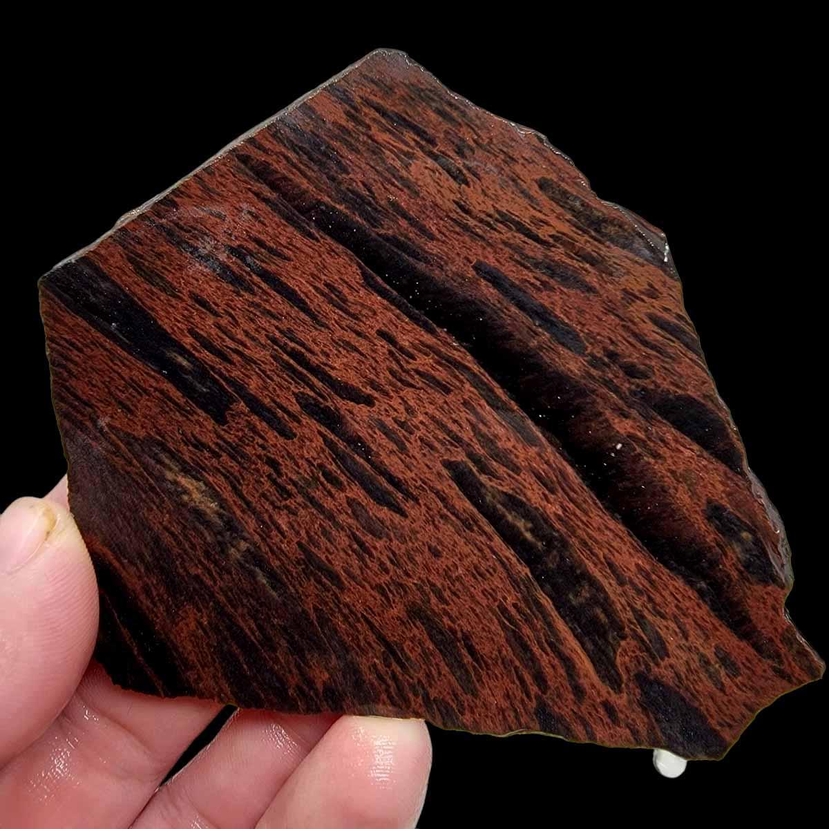TriFlow Mahogany Obsidian Slab! Lapidary Stone Slab! - LapidaryCentral