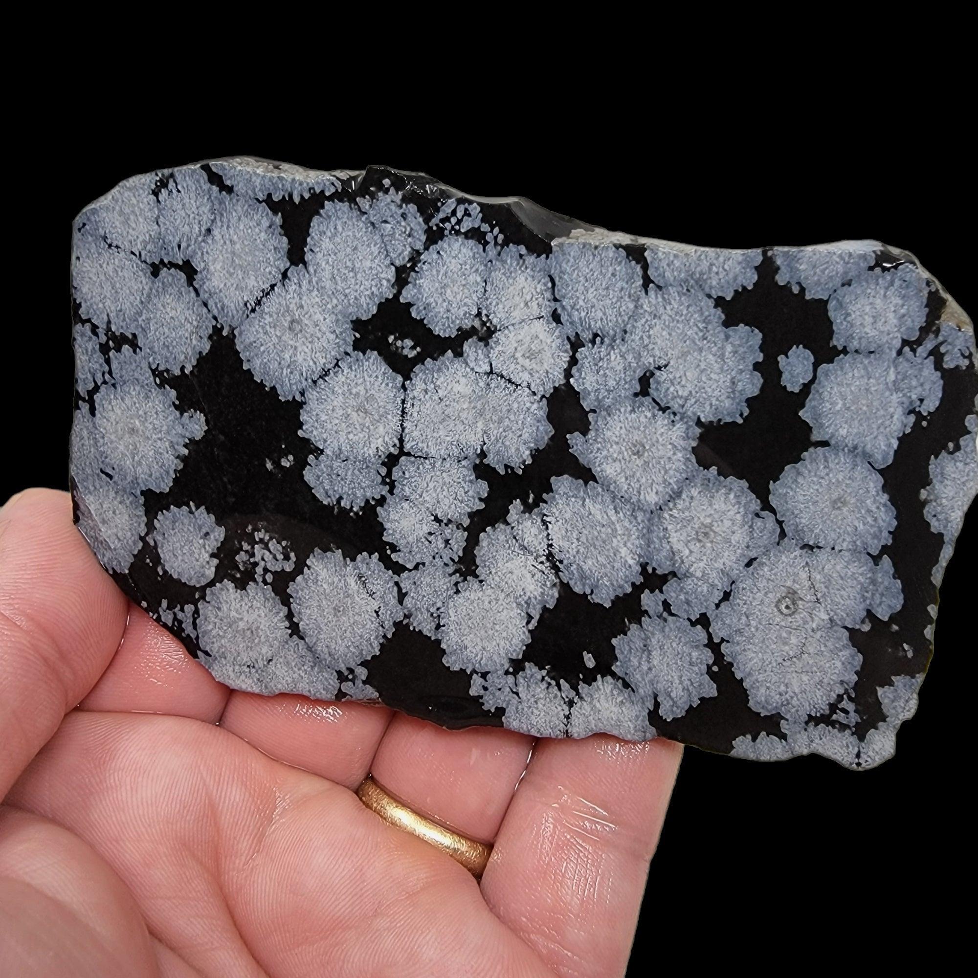 Snowflake Obsidian Slab! Lapidary Stone Slab! - LapidaryCentral