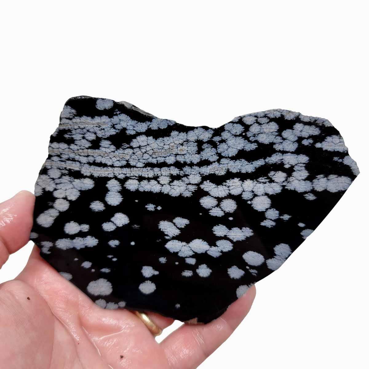 Snowflake Obsidian Slab!  Lapidary Stone Slab! - LapidaryCentral
