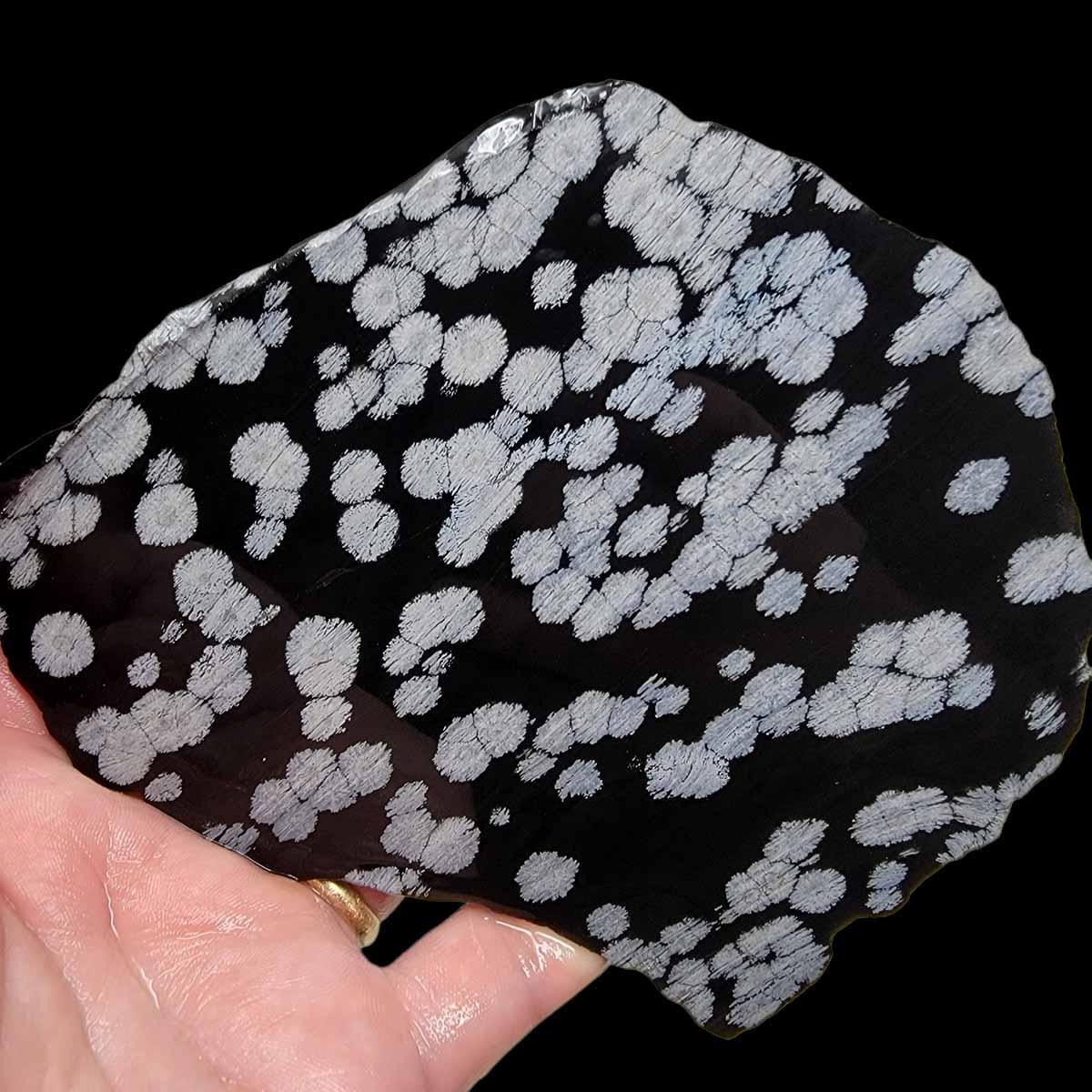 Snowflake Obsidian Slab!  Lapidary Stone Slab! - LapidaryCentral