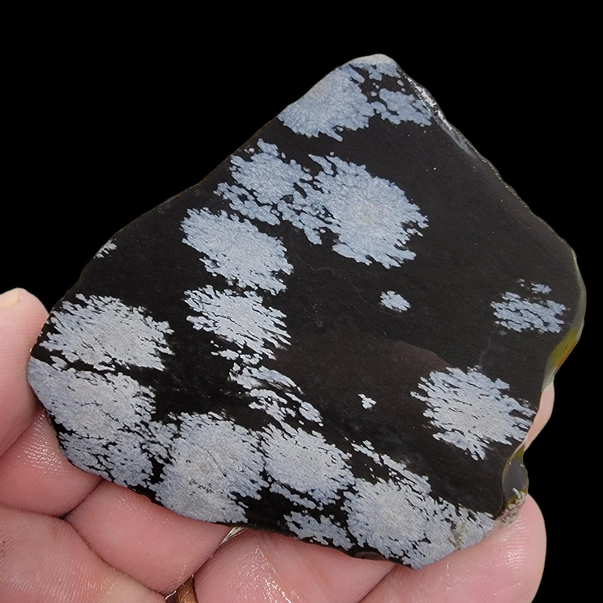 Snowflake Obsidian Slab! Lapidary Stone Slab! - LapidaryCentral