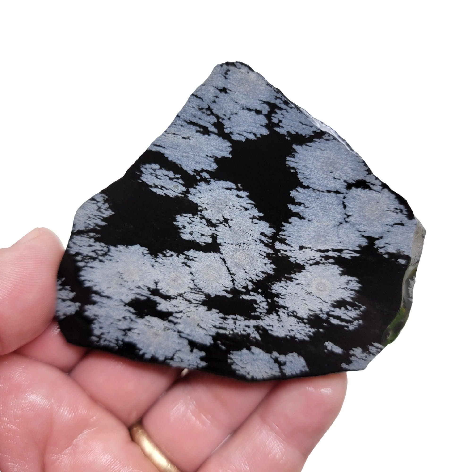 Snowflake Obsidian Slab! Lapidary Stone Slab! - Lapidary Central