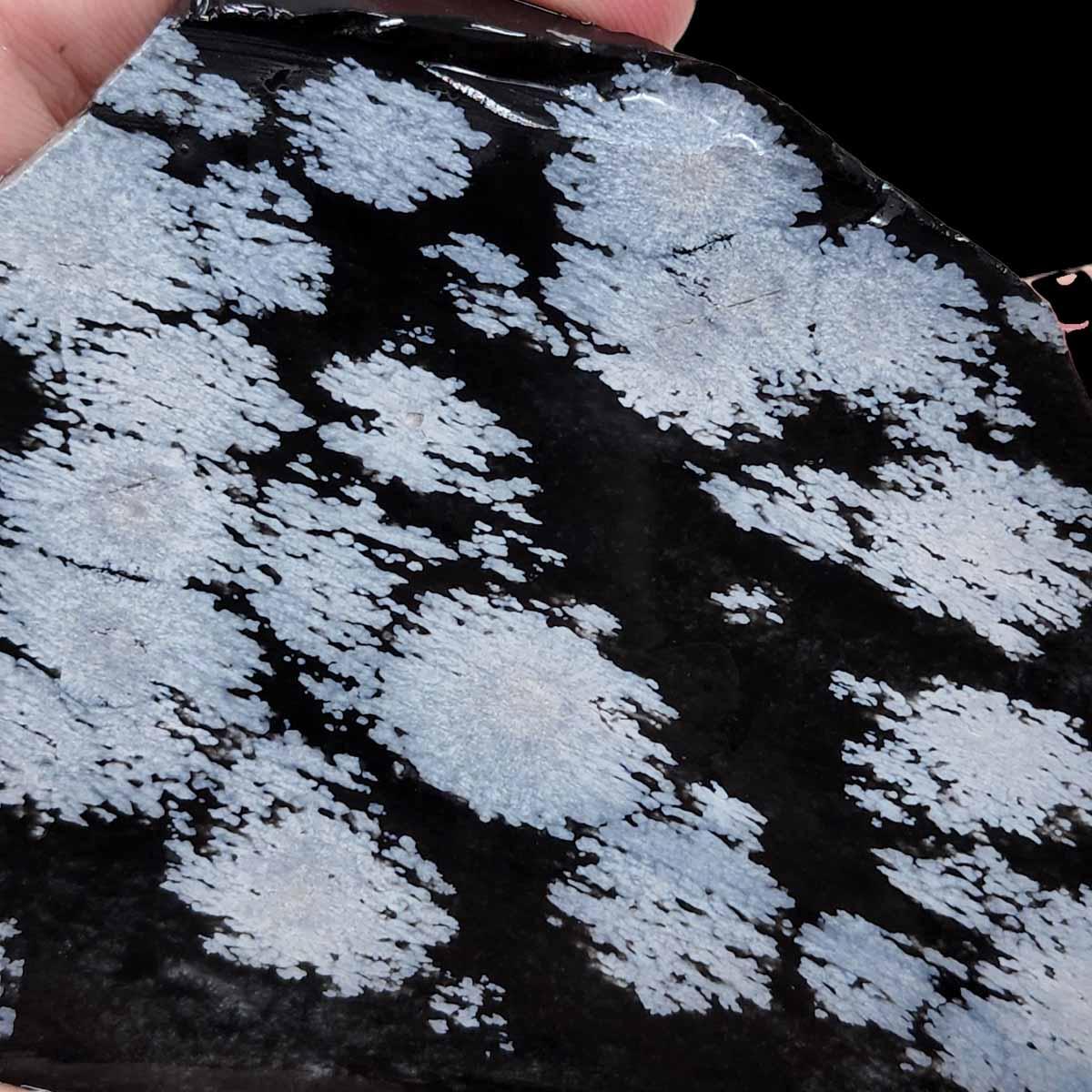 Snowflake Obsidian Slab! Lapidary Stone Slab! - LapidaryCentral