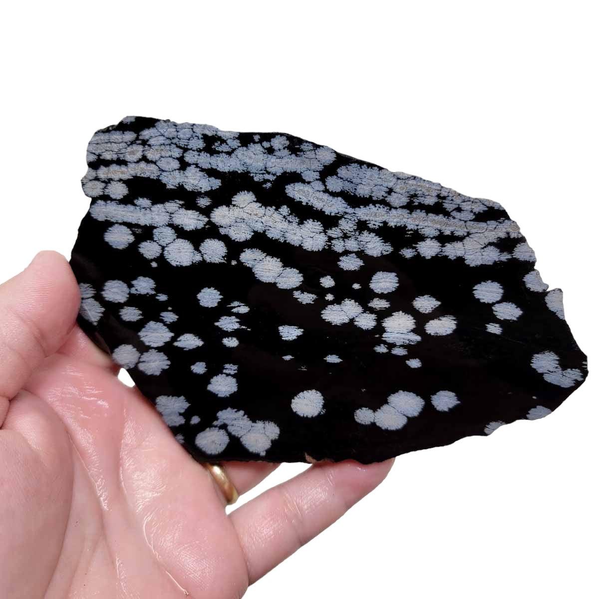 Snowflake Obsidian Slab! Lapidary Stone Slab! - Lapidary Central