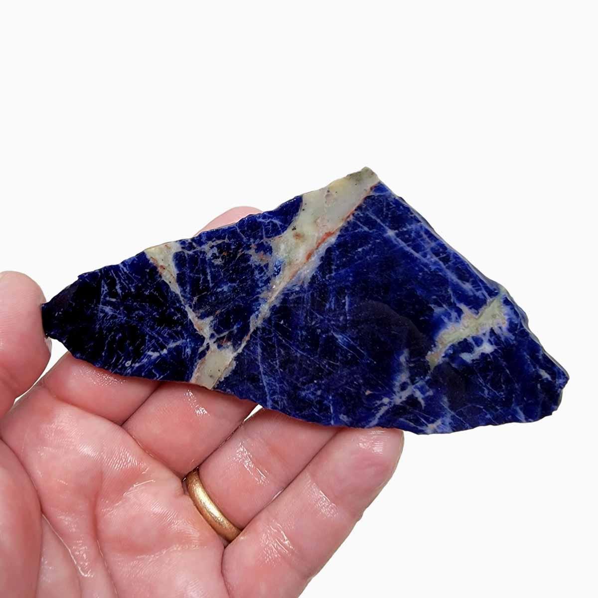 Blue Uruguay Sodalite Slab! Lapidary Stone Slab! - Lapidary Central