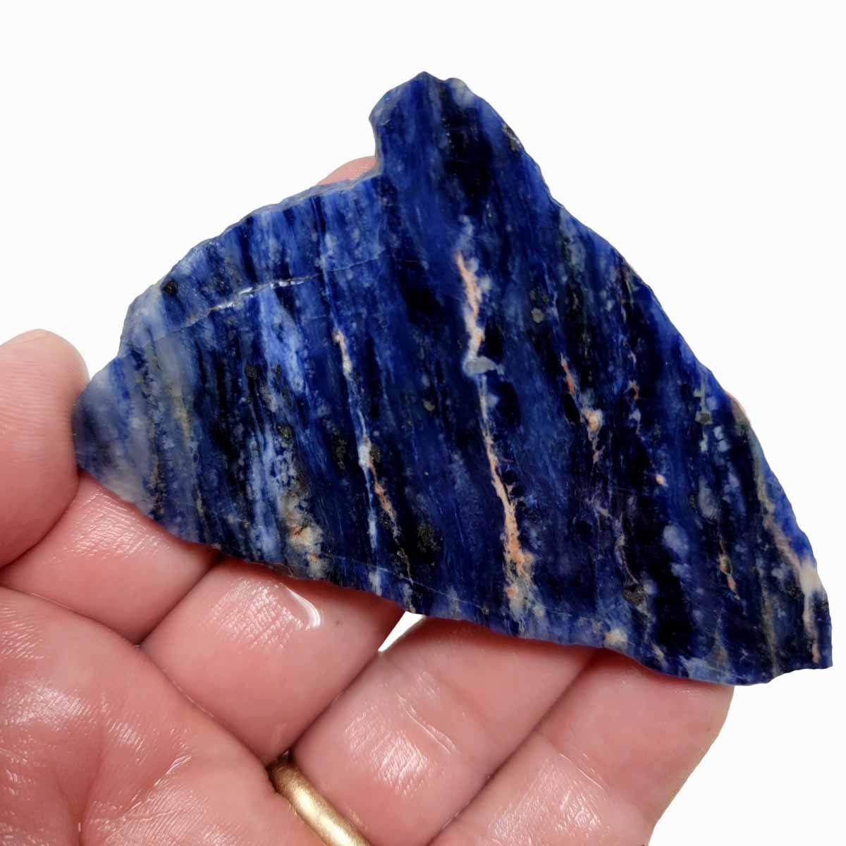 Blue Uruguay Sodalite Slab! Lapidary Stone Slab! - LapidaryCentral