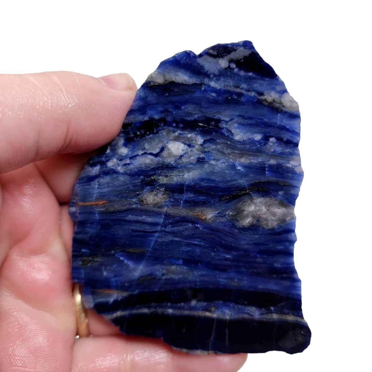 Blue Uruguay Sodalite Slab! Lapidary Stone Slab! - Lapidary Central