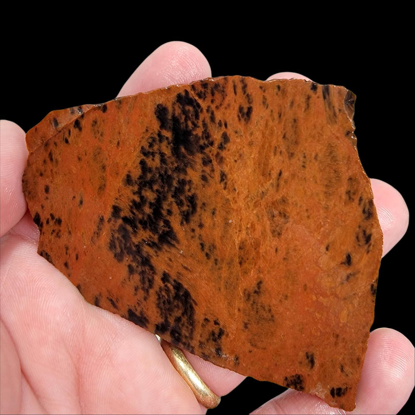 Mecca Obsidian Slab! Lapidary Stone Slab! - LapidaryCentral