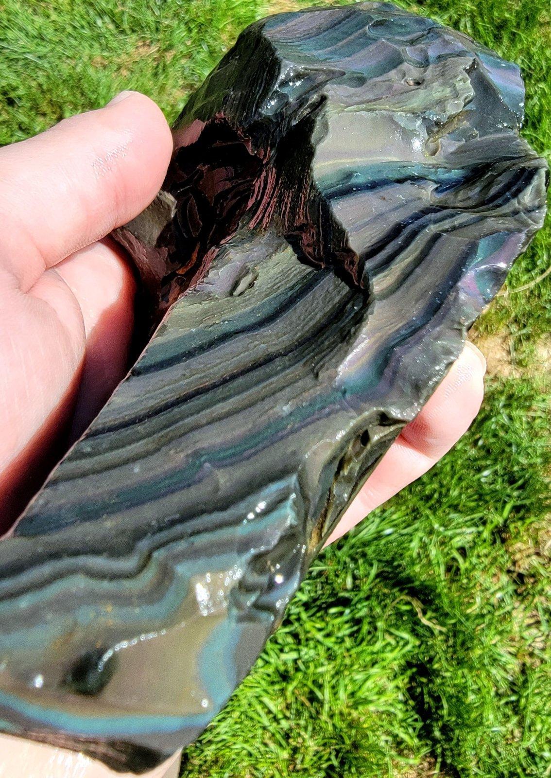 Mexican Rainbow Obsidian Discount Cutting Rough Box! - LapidaryCentral